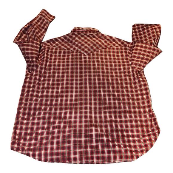 Pendleton Frontier Shirt‎ Men XXL Red Black Plaid Pearl Snap Button Up Western - Picture 2 of 7